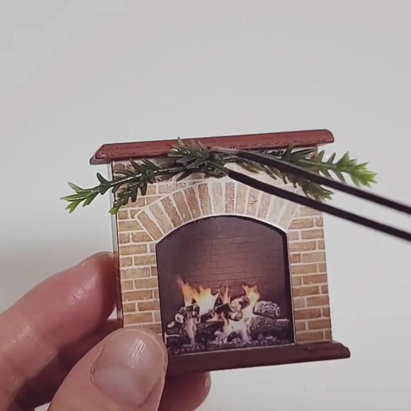 Building the miniature fireplace